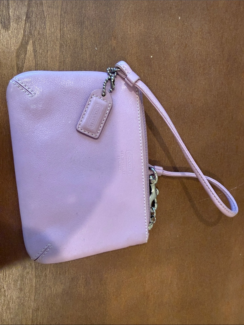 Coach lavender purple Lilac Leather Wristlet with Tag
